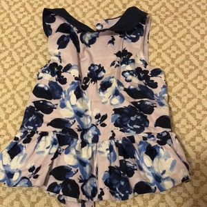 Janie and Jack peplum style tank top with collar